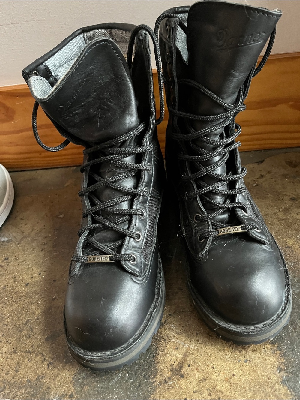 Danner Steel Toe Black Leather Combat Boots